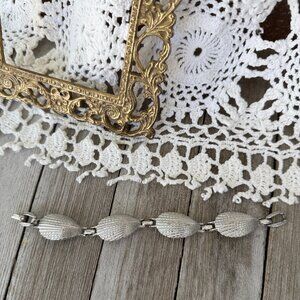 Vintage Cockle Shells Bracelet Silver Tone Beach